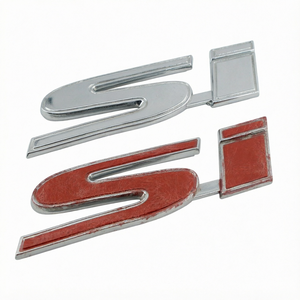 Badges de carrosserie de voiture 3D chromés personnalisés en ABS, emblèmes de lettres Si uniques, autocollants de voiture LOGO, marque DL - Product Image 1