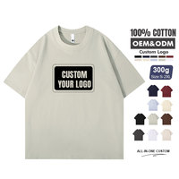 T-shirts personnalisés en coton 100% avec impression sérigraphique, motif design, taille plus, 300g, col rond, pour hommes