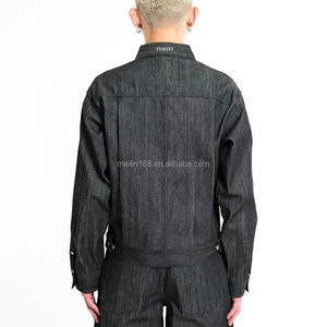 Veste en jean sur mesure pour homme, en denim selvedge japonais brut, style pompier, avec fermoir mousqueton - Product Image 2