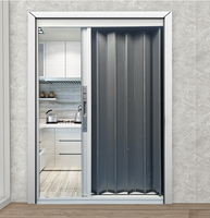 Porte pliante rétractable personnalisée, fenêtre en acier inoxydable, fabrication de cloisons invisibles pour cuisines, balcons, salles de bain