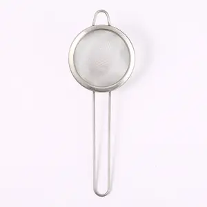 Strainer Factory Wholesale Stainless Steel Kitchen Bar Strainer Fine Mesh Strainer With Long Handle