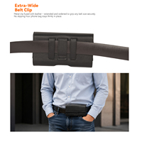 Étui de ceinture en cuir avec fermeture magnétique pour homme, support de téléphone portable pour iPhone avec clip de ceinture