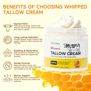 كريم مغذي للوجه للعناية بالبشرة، ترطيب عميق، إصلاح الحاجز الواقي، كريم للبشرة الحساسة، مرطب طبيعي، كريم وجه بالشحم 65 جرام - Product Image 5