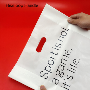 <strong>Factory</strong> Outlet <strong>Custom</strong> logo Recyclable Biodegradable Clothes Shopping Packing Die Cutting Plastic Bag Handles - Product Image 4