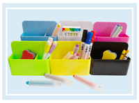 Boîte de rangement magnétique pour marqueurs, aimant en caoutchouc, organisateur en plastique, support de stylos pour tableau blanc