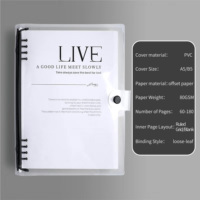 A5/B5 Größe Verstärkter PVC-Hardcover Notizbuch 120 Blatt Speziell für Büro & Studium Anpassbar