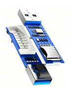 Lector de Tarjetas 2 en 1 USB 2.0 y 3.0, el Más Barato de Fábrica, para Tarjetas SD y TF, Lector de Memoria, Adaptador Multitarjeta, Unidad Flash para Portátil