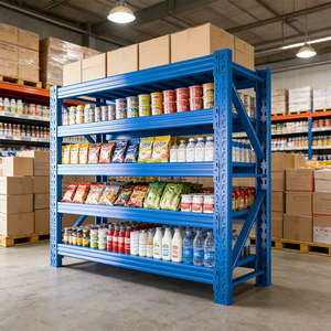 Boltless Light Duty Metal Shelving <b>Rack</b>, 200kg Per Layer, Industrial Warehouse Storage - Product Image 4