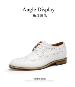 Chaussures Oxford sur mesure faites à la main pour hommes, en cuir de vachette, semelle extérieure en caoutchouc, à enfiler, bout résistant, antidérapantes, légères, pour affaires - Product Image 6