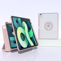Étui de tablette magnétique 2-en-1 élégant avec support rotatif à 360° et coque transparente détachable pour iPad Air 13 M4 2026