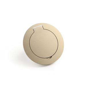 Boîte de sol ronde en acier inoxydable avec couvercle électroplaqué pour installation murale ou au sol - Product Image 4