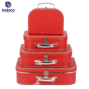 Fashion Solid Paper Suitcase <b>Box</b> Wholesale, Beautiful Hard Cardboard <b>Gift</b> Case With Handle For <b>Present</b> Packaging Custom Print - Product Image 1
