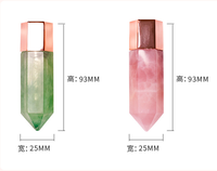 Rouleau de pierres précieuses de massage du visage, poudre de cristal, colonne d'énergie du visage, colonne de grattage, bouteille d'huile essentielle de fluorite 10ml