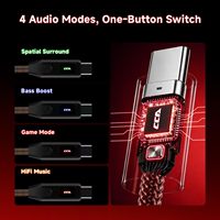 CCA Falcon 2DD Dynamic Wired 7.1 Spatial Audio Stereo Bass Sound Gaming Headset In-Ear Monitor Earbud dengan Kabel yang Dapat Dilepas
