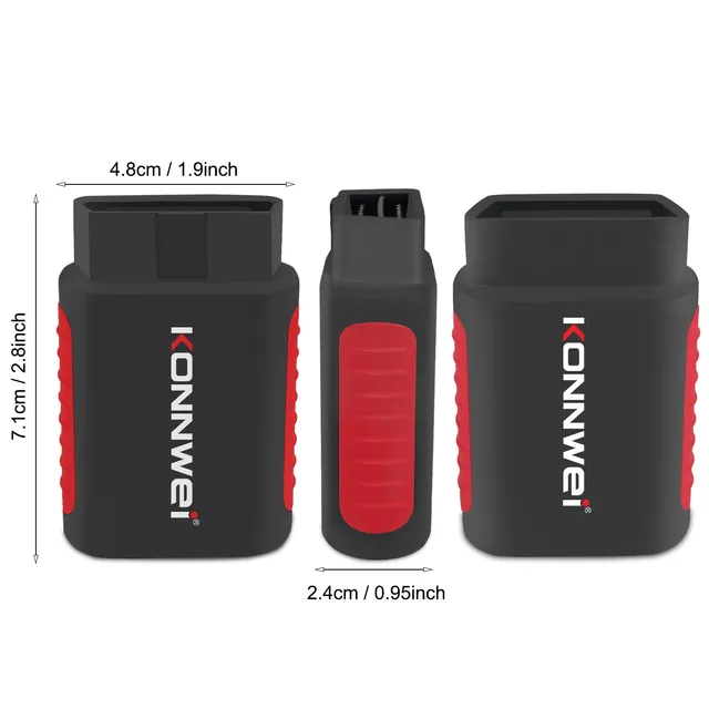 KONNWEI Car OBD2 Scanner Bluetooth Connection APP Control EPB/DPF/OiL/BMS Reset Function Fault Code View Car OBD Diagnostic Tool