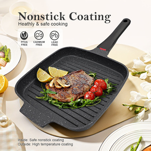 焼き付き防止コーティングステーキパン耐久性のあるキャストアルミグリルパン - Product Image 2