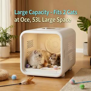 Machine automatique de toilettage et de séchage des animaux de compagnie 53L - Boîte de séchage professionnelle pour chats - Produits de nettoyage et de toilettage pour animaux de compagnie - Product Image 3