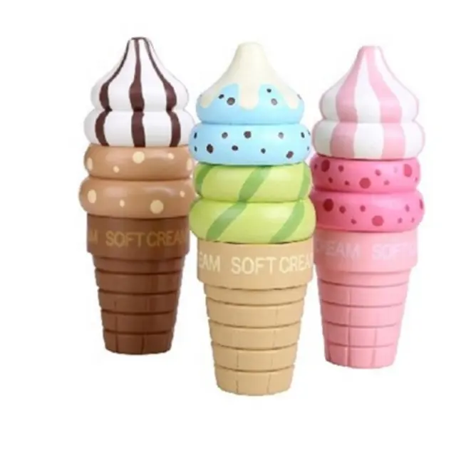 Деревянные кухонные игрушки, ролевые игры в мороженое, игрушки для еды, подарок для детей, кухня, магнитная ваниль, шоколад, клубника