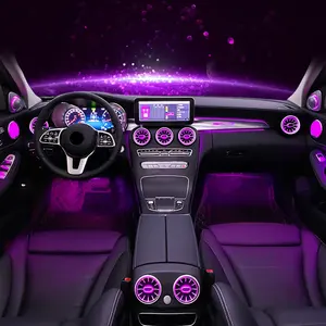 Полный комплект X253 W205 аксессуары для окружающего света вращающийся твитер светящийся турбинный вентиляционный Автомобильный Дверной динамик крышка для Benz C/GLC-Class