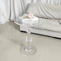 Table en acrylique de luxe personnalisée du fabricant Table d'appoint convertible pour salon Farmhouse Square Luxury Home Furniture