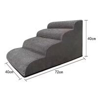 Escalier pour animaux de compagnie moderne et écologique en mousse à mémoire de forme, lit incliné pour petits chiens âgés, échelle amovible, tissu lavable, type canapé, essentiel