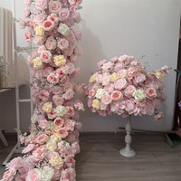 C-726 Bola Bunga Warna Pink Grosir 60cm 70cm Bola Bunga Pink Artifisial Dekorasi Centerpiece untuk Acara Pernikahan
