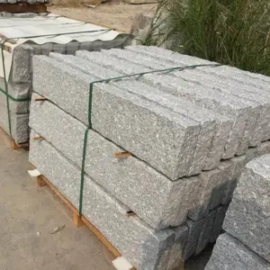 Chinese Cheap Granite Road Kerbs Light Grey Granite Curbstone G603 Granite Round Kerbstone