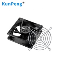 Grille de protection de ventilateur en fer KunPeng, forme ronde, couleurs noir/argent, garantie de 3 ans pour la ventilation des boîtiers PC - 120/140 mm