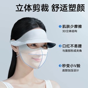 หน้ากากกันแดด Zhende 24 รุ่นใหม่ แบบรวมปีกหมวก สำหรับผู้หญิง ป้องกันแสงแดด ป้องกันรังสียูวี ระบายอากาศได้ดี ผลิตจากผ้าไหมน้ำแข็ง - Product Image 2