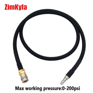 Tuyau d'air flexible HPA SLP avec raccord rapide à baïonnette, 40 pouces, noir, métal/PVC, avec connexions standard US - Product Image 1