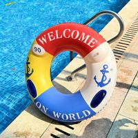 Bouée de natation rétro avec ancre et poignée, double airbag, épaissie et agrandie, pour adulte, avec emplacements pour les bras