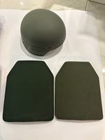 Gilet pare-balles intégral OD Green UHMWPE IIIA, plaque de protection rigide IV 4 Strike Face, casque tactique balistique FAST 3A