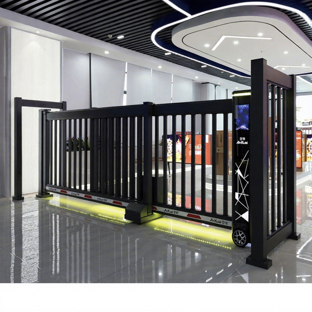 Industrial Aluminum Alloy Automatic Sliding Gate with Smart Electric Motor for Apartment Driveway Entry or Main Gate