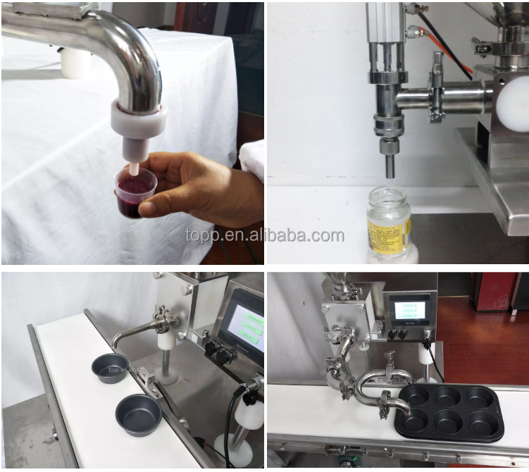 Công nghiệp sô cô la bánh mì Làm Máy chiết rót Donut bơ kem mứt Máy chiết rót
