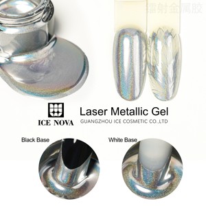 Gel Metálico Láser ICE NOVA China 2025, Producto Innovador Más Popular, Esmalte de Gel con Pigmento Holográfico Cromado Láser Espejo - Product Image 2