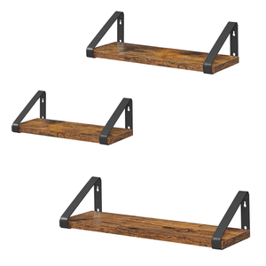 Estante flotante para dispositivos AV/proyector/cajas de cables/ENRUTADOR WiFi, Repisas de exhibición montadas en la pared para <span class=keywords><strong>plantas</strong></span> de almacenamiento, estante de pared de madera - Product Image 1