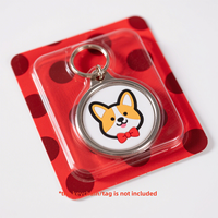 Emballage de porte-clés NFC personnalisé Étiquettes d'identification pour animaux de compagnie Chien chat Blister Souvenir Cadeaux Capsule Carte à clapet