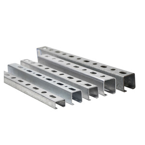 Profilés en C et en U en acier inoxydable galvanisé à chaud 1-5/8 x 1-5/8, découpe personnalisable pour système de support solaire - Product Image 2