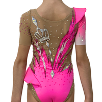 Offre Spéciale personnalisé moderne élégant gymnastique rythmique scène compétition porter Unitard polyester justaucorps sublimé Performance