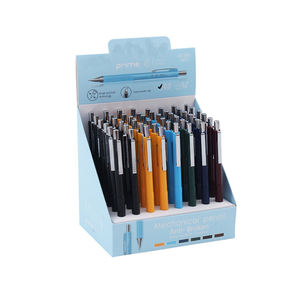 Crayon mécanique rétractable en métal noir personnalisé de 0,5 mm pour le dessin, l'art, les étudiants, l'écriture, avec gomme - Product Image 1