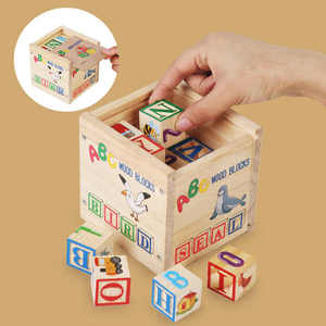 Bloques de Construcción de Madera para Niños, Aprendizaje del Alfabeto, Reconocimiento de Formas, Cognición Animal, Juguetes Montessori ABC para Niños de 3 a 5 Años - Product Image 4