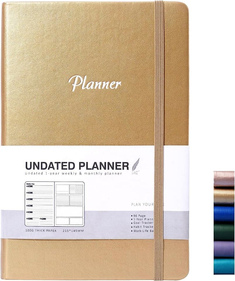 Stock Academic Planner Undated Daily Life 12 Month Goal Planner For Students Notebooks Journal