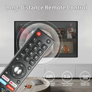 GCBLTV02ADBBT Pour <span class=keywords><strong>Saba</strong></span> Changhong <span class=keywords><strong>TV</strong></span> Télécommande Netflix PrimeVideo YouTube Google Play Boutons (Pas de fonction vocale) - Product Image 3