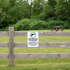 Panneau de bienvenue personnalisé de haute qualité en aluminium antirouille de 7 x 10 pouces pour <span class=keywords><strong>les</strong></span> <span class=keywords><strong>lieux</strong></span> où <span class=keywords><strong>les</strong></span> armes sont autorisées - Product Image 5