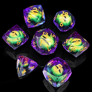 Juego <span class=keywords><strong>de</strong></span> Dados Poliédricos Preumim Prism D20 Dragon Eye Liquid Core <span class=keywords><strong>de</strong></span> 7 Dados con Núcleo Líquido, para Juegos <span class=keywords><strong>de</strong></span> Dragones y Mazmorras, con Bordes Afilados - Product Image 2