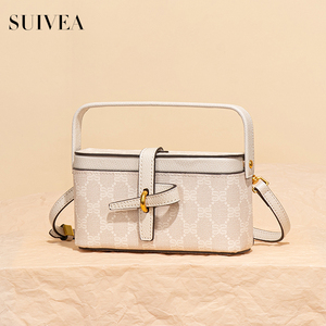 Bolso de Mano para Mujer con Estampado Versátil de Inspiración Retro, Bolso de PVC Premium en Forma de Caja, Exclusivo Bolso Bandolera de Alta Gama - Product Image 2