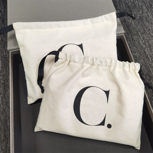 Chuanghua Eco Friendly Custom Logo Gift Drawstring Canvas Cotton Double <b>String</b> Handles Packaging Drawstring Pouch <b>Bag</b> - Product Image 3