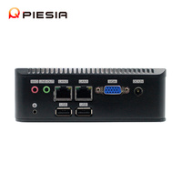 Piesia OEM Nano Mini PC 2 Ethernet Celeron J1900 Atom E3845 Quad Core 4COM 1 * VGA X86 Thin Client Barebone Mini PC para negocios