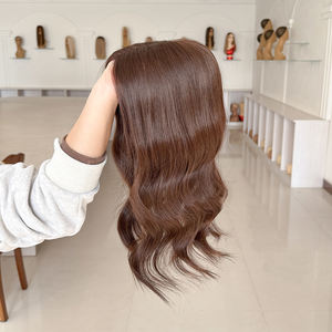 RTS 1C #   ท็อปเปอร์ผมแท้สีน้ำตาล PU Mono Base ขนาด 5''x6'' ผมเวอร์จินยุโรปแท้ 100% สำหรับผู้หญิงผิวขาว แบบไม่ต้องใช้กาว ติดด้วยคลิป - Product Image 4