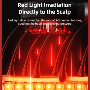Venta al por mayor inteligente eléctrico amasado 3-1 terapia de luz roja aplicador de aceite para el cabello y cepillo masajeador del cuero cabelludo para el crecimiento del cabello - Product Image 5